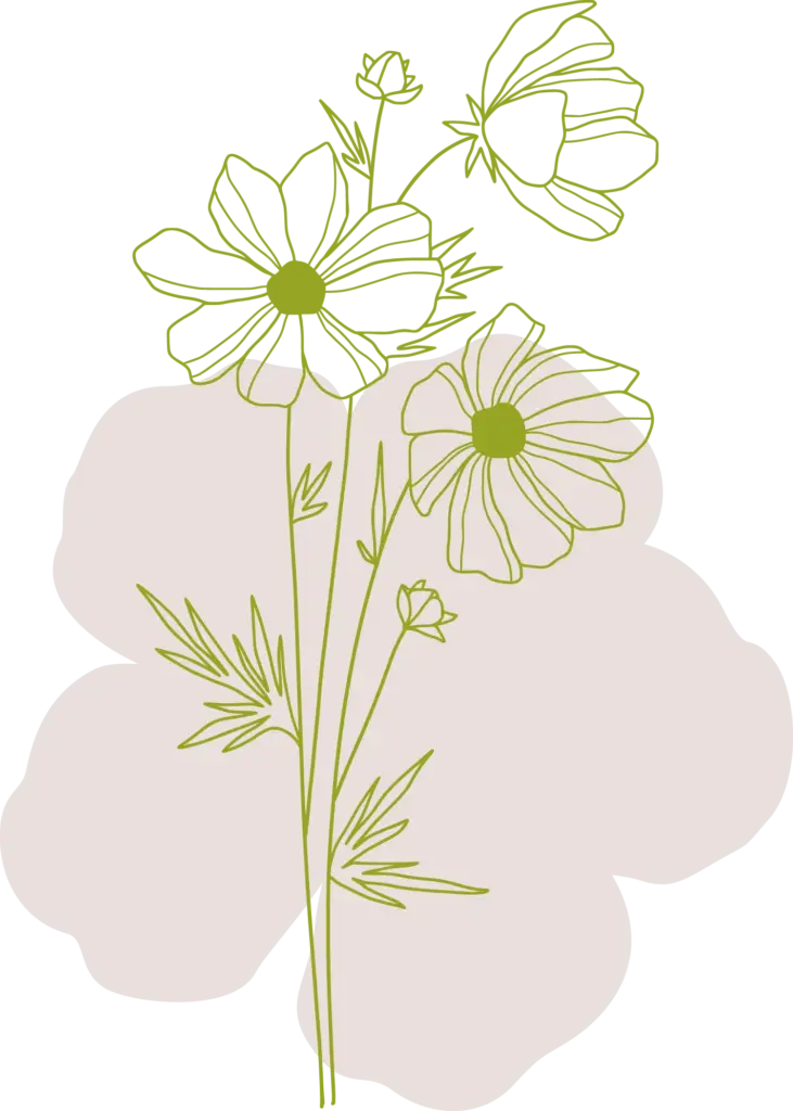 flower outline boho